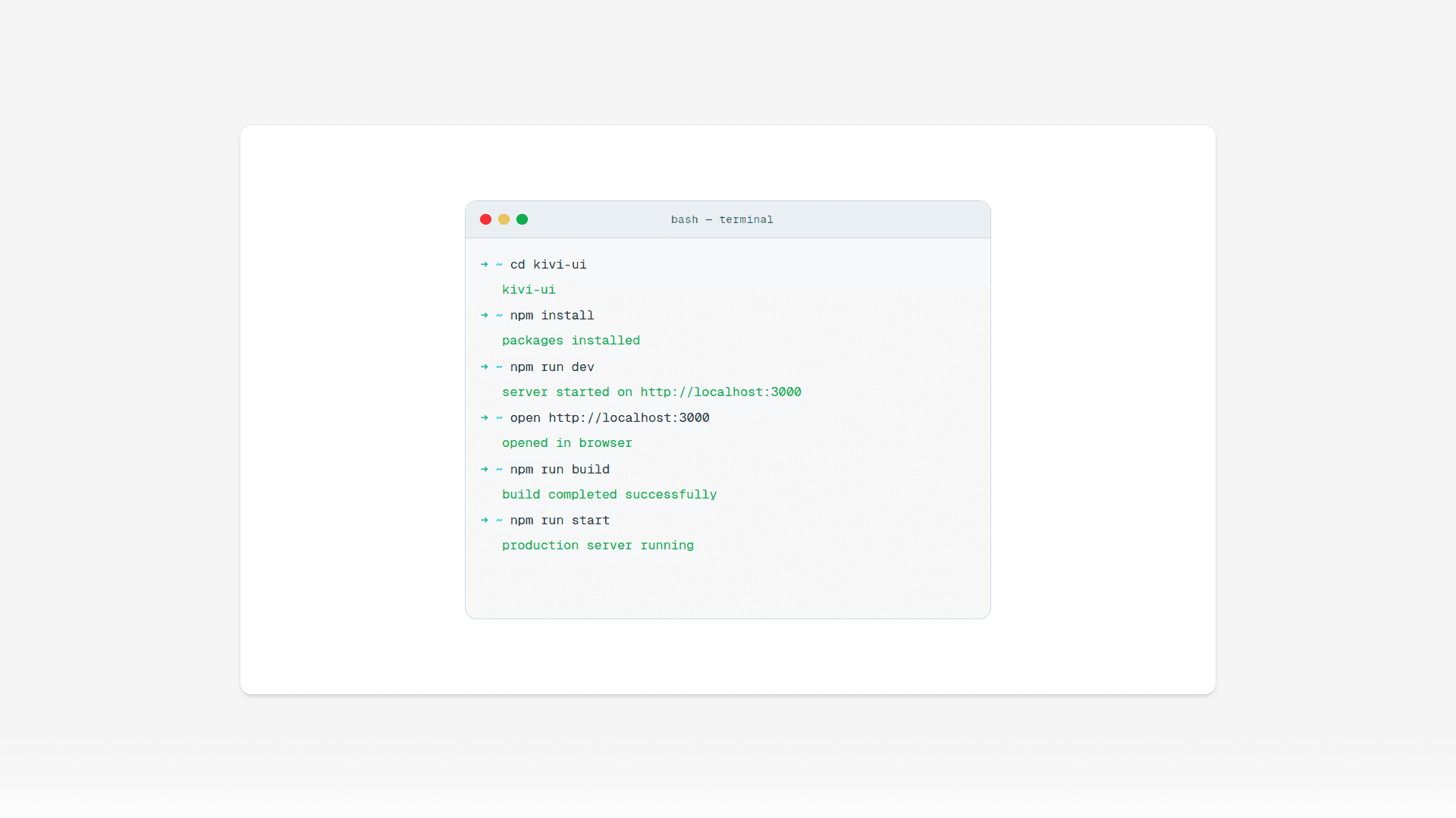 Terminal preview